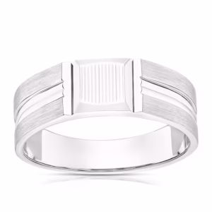 The Classic Detailed Signet Ring - Handcrafted Sterling Silver for Timeless Style