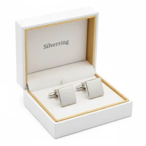The Classic Square Cufflinks - Handcrafted Sterling Silver for Men